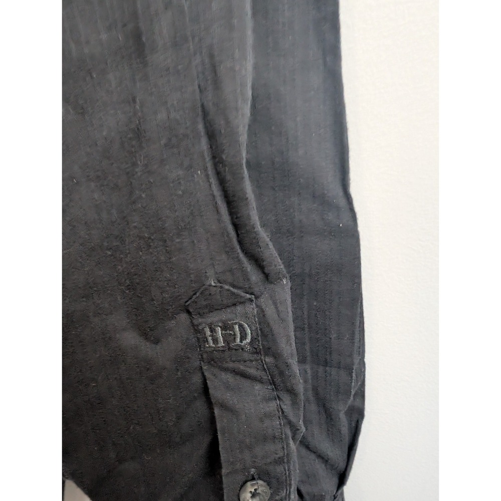 Z7 Harley Davidson Shirt Mens XL Black Long Sleeve Button Up - Picture 6 of 6